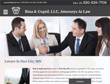 Tablet Screenshot of binaguptillaw.com